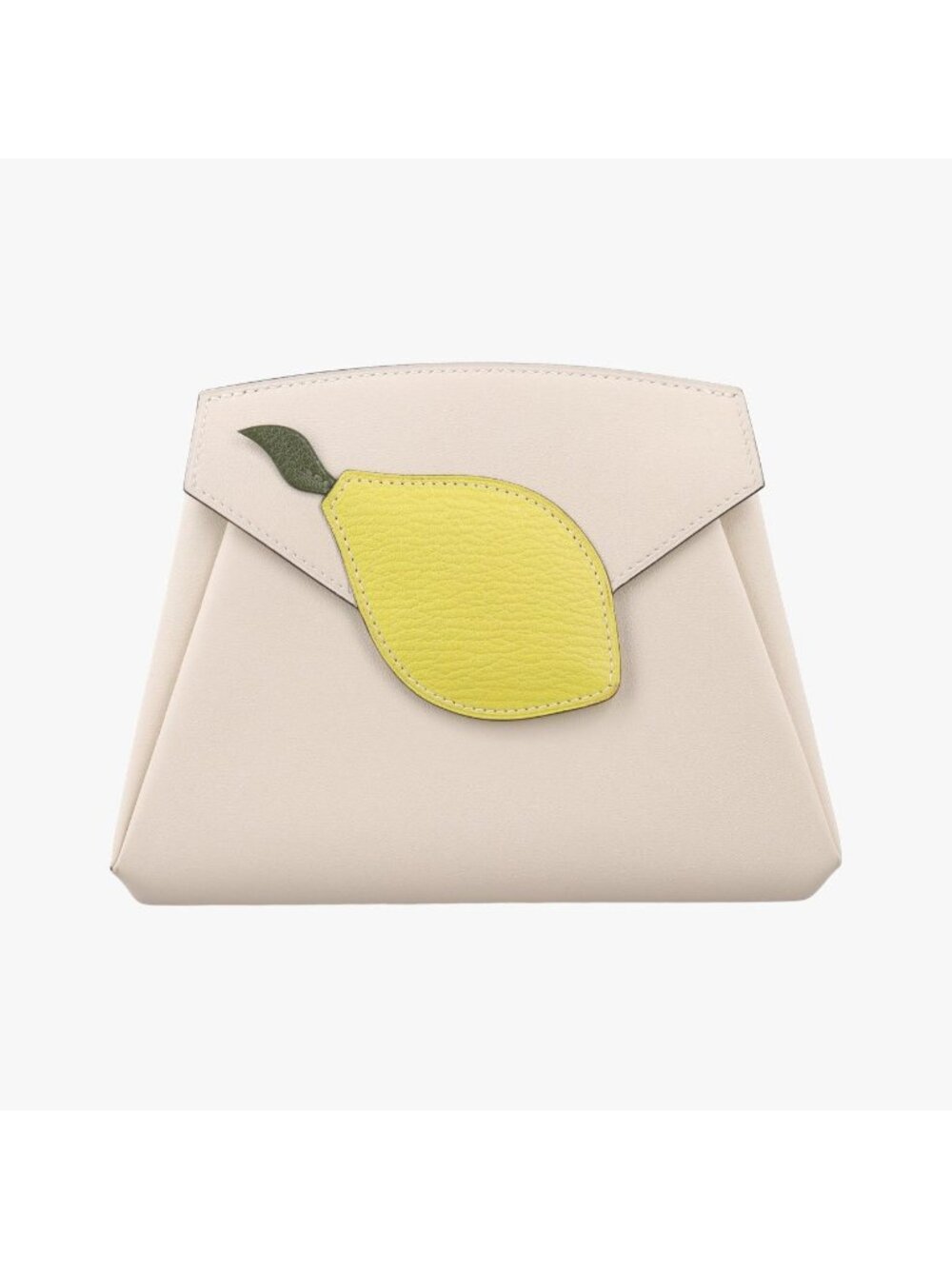 Hermes Tutti Frutti White Yellow Leather Clutch